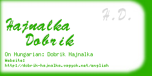 hajnalka dobrik business card